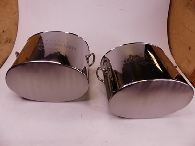Lot 48 - A pair of modern nickel plated champagne...
