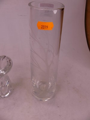 Lot 55 - A 20th century glass vase, with etched foliate...