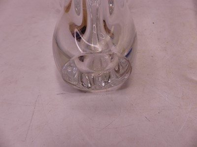 Lot 55 - A 20th century glass vase, with etched foliate...