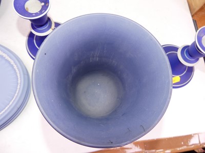 Lot 56 - A small collection of Wedgwood blue jasperware,...