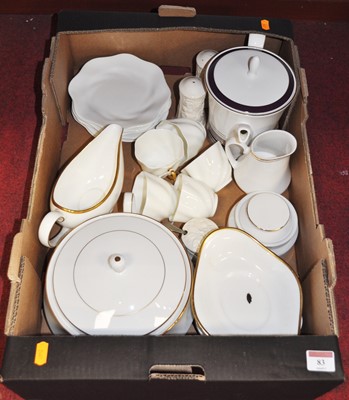 Lot 83 - A box containing various porcelain tea and...