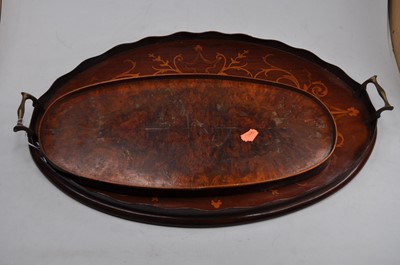 Lot 100 - An early 20th century mahogany serving tray,...