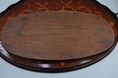 Lot 100 - An early 20th century mahogany serving tray,...