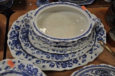 Lot 105 - A Royal Doulton Raby blue and white transfer...
