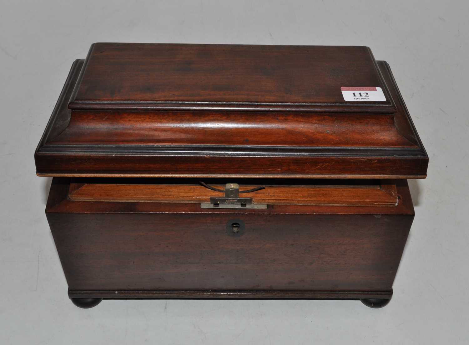 Lot 112 - An early 19th century mahogany box, the...