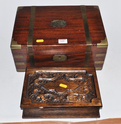 Lot 119 - A 19th century mahogany and brass bound...
