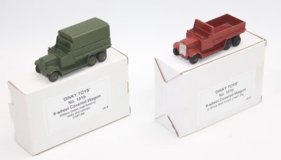 Lot 1862 - A pair of Dinky 151b 6-wheel covered wagons...