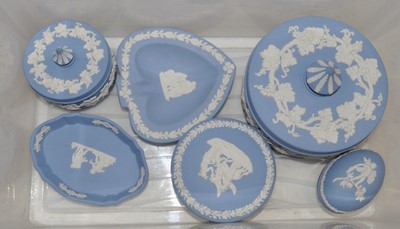 Lot 150 - A collection of Wedgwood blue jasperwares, to...