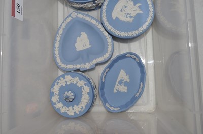 Lot 150 - A collection of Wedgwood blue jasperwares, to...