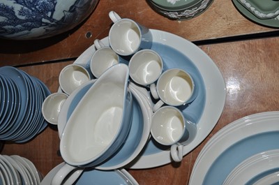 Lot 160 - A Wedgwood Summer Sky pattern part dinner and...
