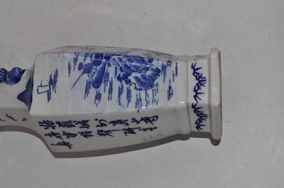 Lot 62 - A Chinese export stoneware vase, of hexagonal...
