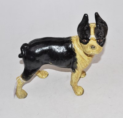 Lot 63 - A cast metal doorstop in the form of a bulldog,...