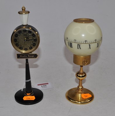 Lot 199 - A 20th century alarm clock in the form of a...