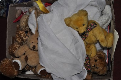 Lot 182 - A collection of soft toys largely being teddy...