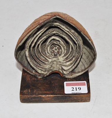 Lot 219 - A 20th century studio pottery sculpture of a...
