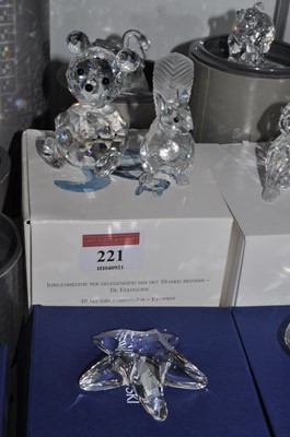 Lot 221 - A collection of boxed Swarovski crystal...