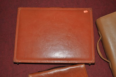 Lot 194 - A tan leather Gladstone bag by Filofax, a...