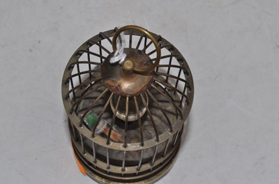 Lot 243 - A reproduction singing bird in cage musical...