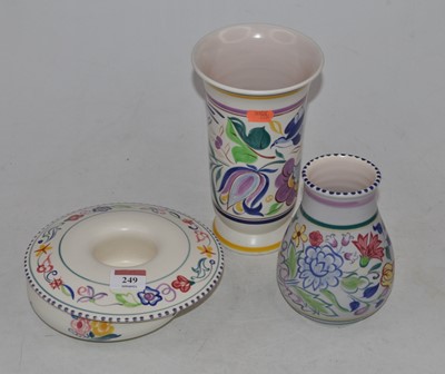Lot 249 - A mid-20th century Poole pottery vase, having...