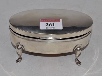 Lot 261 - A George V silver trinket jar and cover, of...