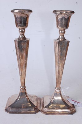 Lot 278 - A pair of George V silver clad table...