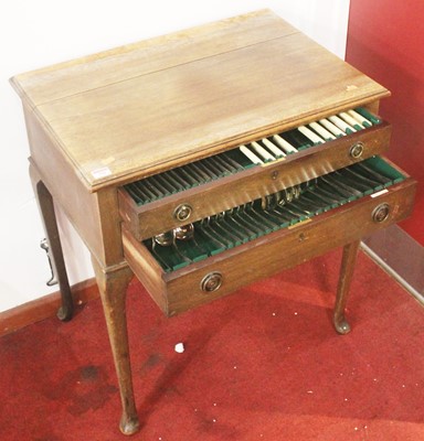 Lot 291 - An early 20th century mahogany canteen table,...