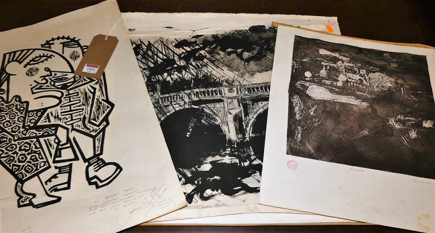 Lot 1035 - Gerald Woods (b.1942) - Jackfield, lithograph,...