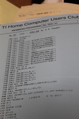 Lot 519 - A Texas Instruments TI-99/4A computer, with...