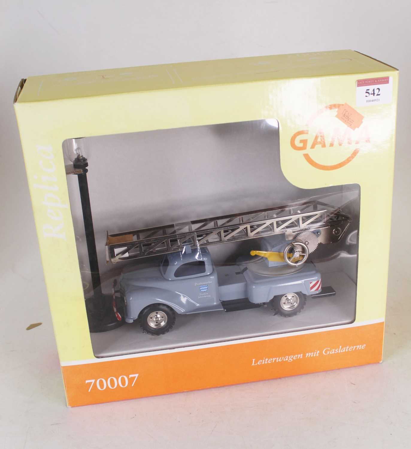 Lot 542 - A Trix Gama 70007 diecast boxed model fire truck