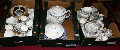 Lot 608 - Three boxes of ceramics, manufacturers to...