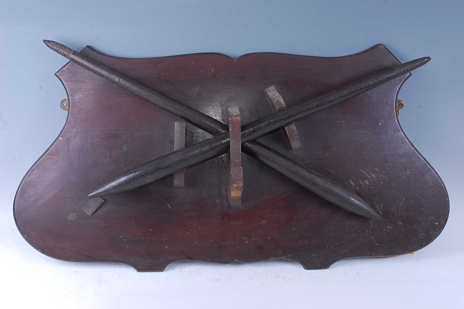 Lot 324 - A matched pair of nulla nulla or waddy clubs,...