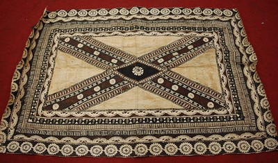 Lot 307 - A Batik style wall hanging, having a central...