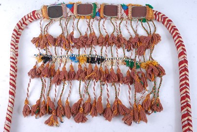 Lot 208 - A Berber belt, the cord waistband woven with...