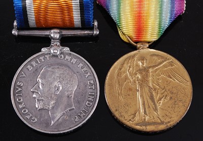 Lot 38 - A WW I British War and Victory pair, naming T -...