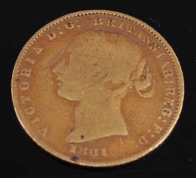 Lot 2054 - Australia, 1861 gold half sovereign, Sydney...