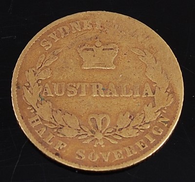 Lot 2054 - Australia, 1861 gold half sovereign, Sydney...