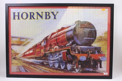 Lot 130 - A framed and glazed Hornby Trains Jigsaw...