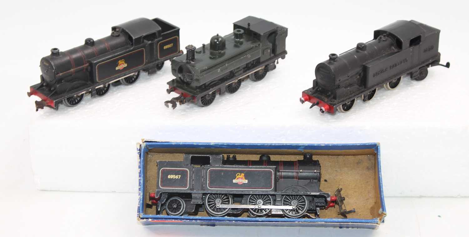 Lot 770 - Four locos for 3-rail operation: 0-6-2 tank,...