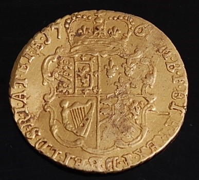 Lot 2075 - Great Britain, 1762? gold 1/4 guinea, George...