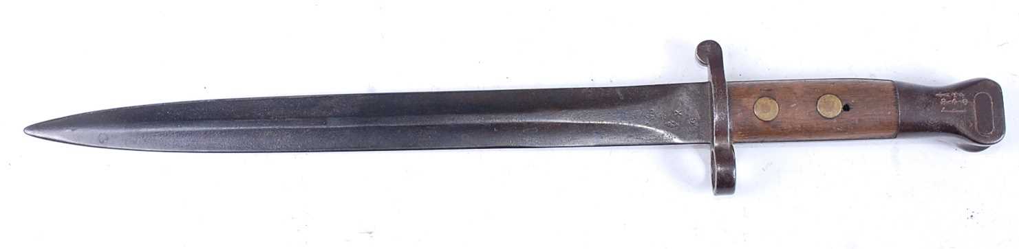 Lot 34 - A British 1888 patern bayonet, the 30cm blade...
