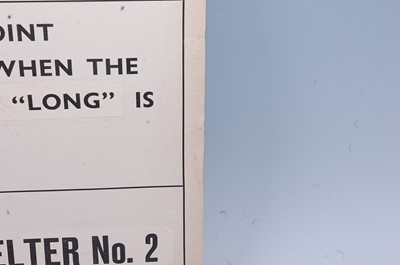 Lot 18 - A WW II card Blackout safety notice, 38 x...
