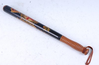 Lot 201 - A William IV truncheon, polychrome painted...
