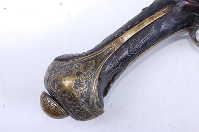 Lot 3 - A 19th century Turkish flintlock pistol,...
