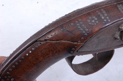 Lot 141 - A 19th century Turkish flintlock pistol,...
