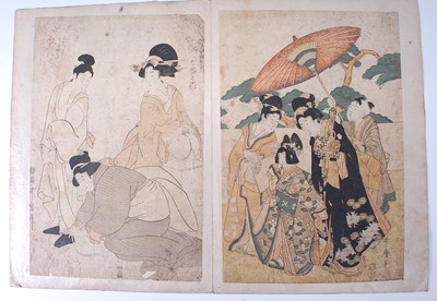 Lot 2479 - Kitagawa Utamaro (1754-1806) – Three women in...