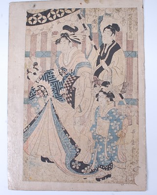 Lot 2480 - Kitagawa Utamaro (1754-1806) –  A courtesan on...
