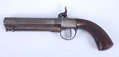 Lot 194 - A 19th century percussion pistol, the 12.5cm...