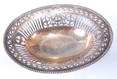 Lot 2123 - * A late 19th century silver sweetmeat dish,...