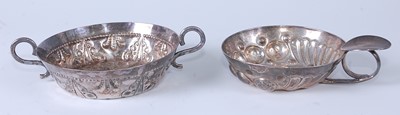 Lot 2195 - * A 19th century French silver tastevin (wine...
