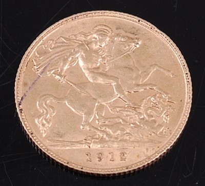 Lot 2085 - Great Britain, 1912 gold half sovereign,...